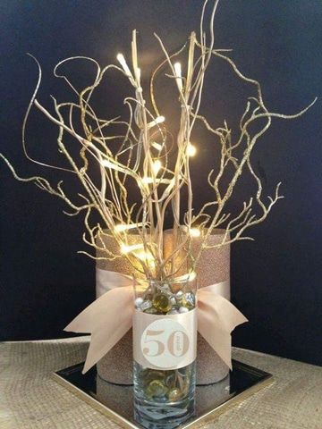 arreglos para bodas de oro velas Golden Anniversary Party, Fiftieth Wedding Anniversary, Anniversary Parties, Anniversary Ideas, Anniversary Surprise, 50 Years Anniversary, Anniversary Cakes, Anniversary Invitations, 50th Wedding Anniversary Decorations