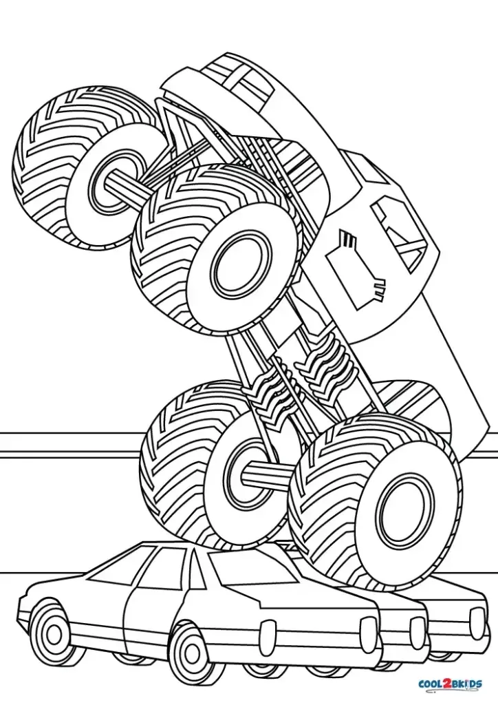 Free printable monster truck coloring - 4e7d06e8aabd562253f04108f2eec80d.webp