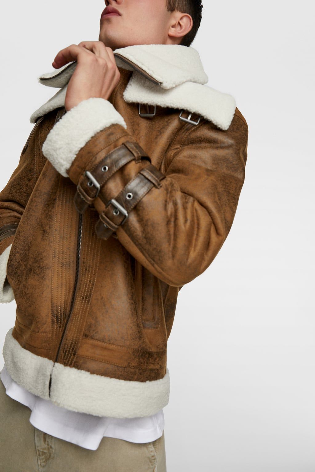 Cazadora Combinada Doble Cuello Ver Todo Cazadoras Hombre Zara Chile Cazadoras Hombre Zara Cazadora Chaquetas