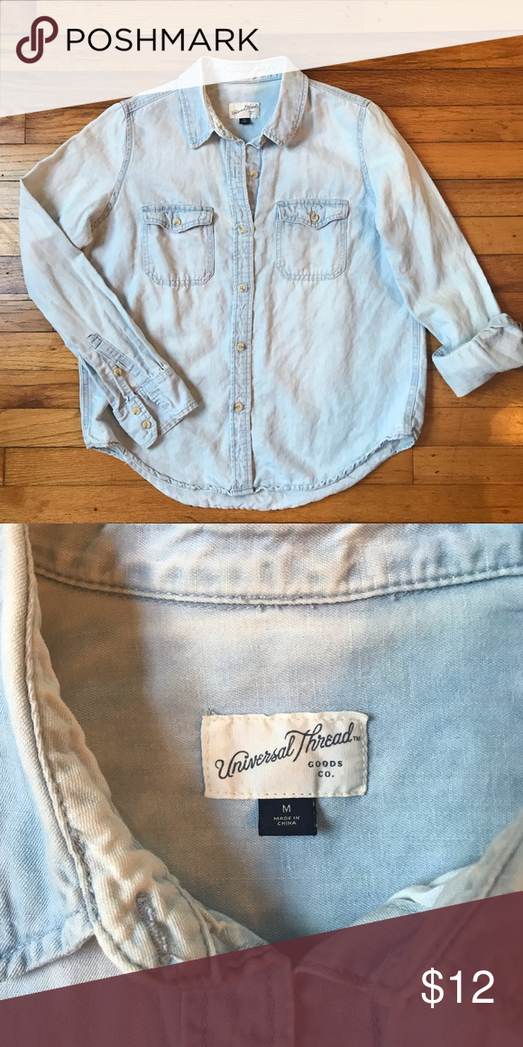 Madewell Chambray Tomboy Workshirt Soft Light Chambray Button Down From Madewell Light Purple Lavender Color Model Madewell Chambray Chambray Clothes Design