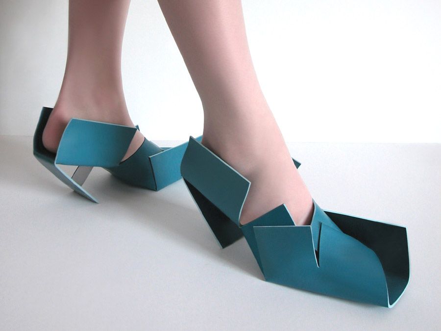 Weird Card Board Shoes Funny Shoes Funky Shoes Geometric Shoes