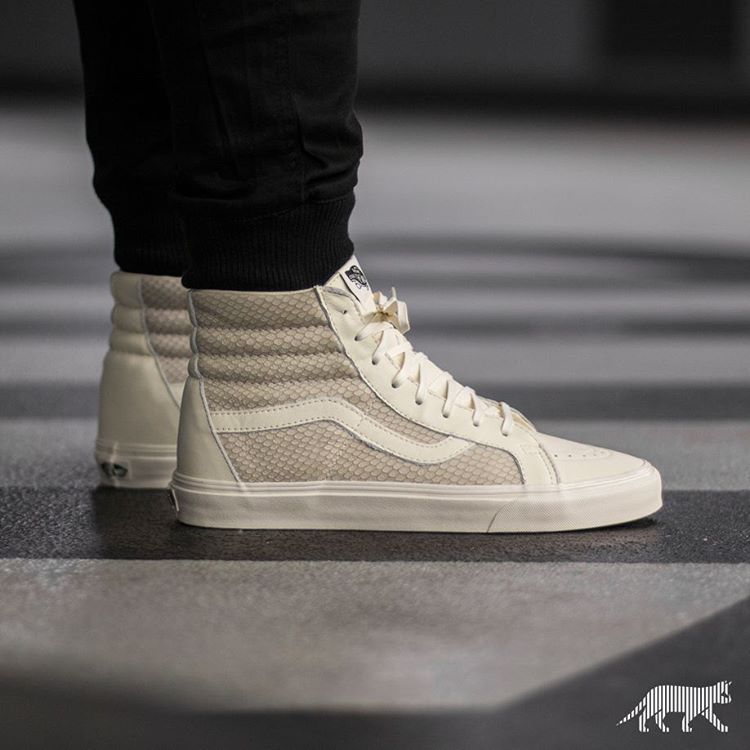 vans snake leather sk8 hi reissue