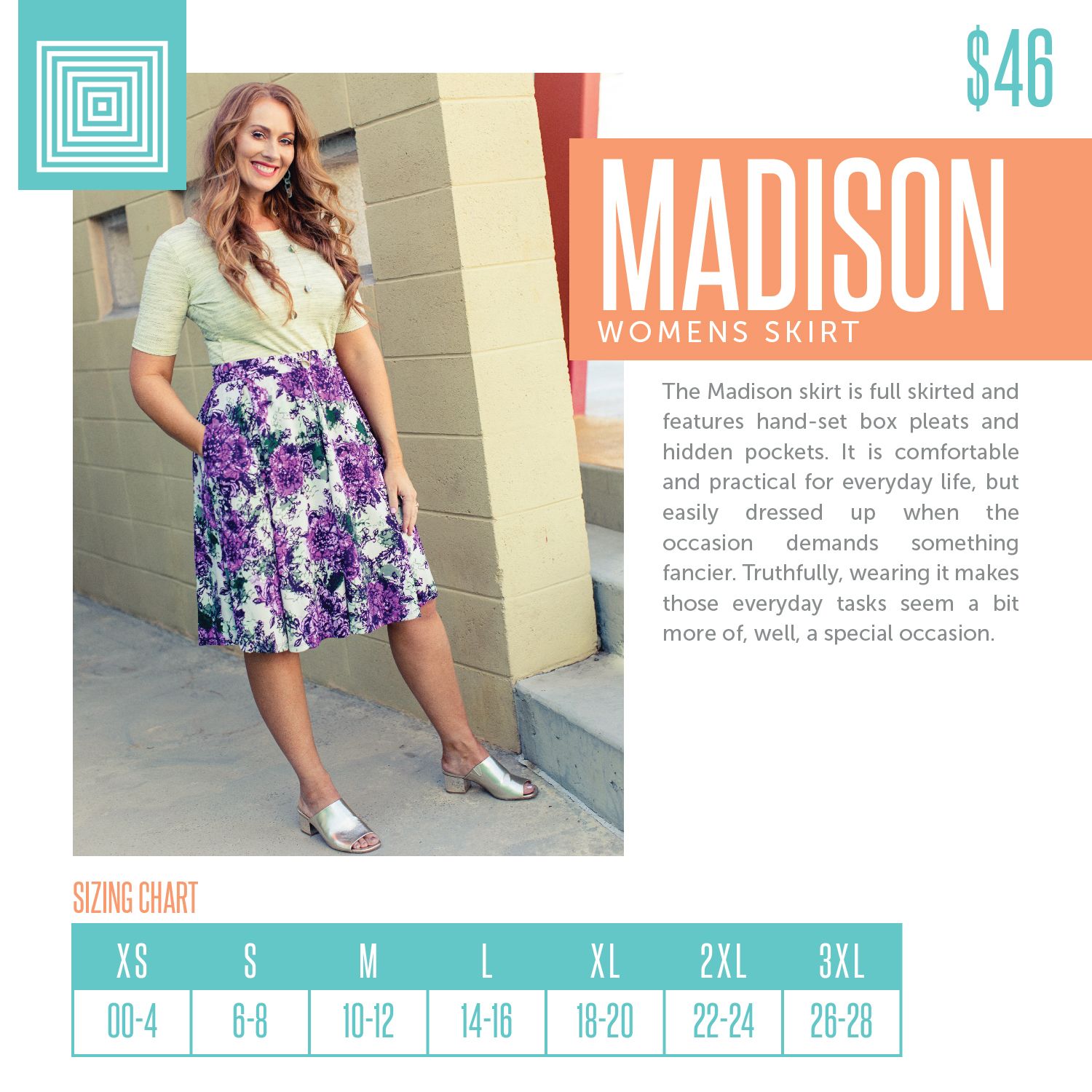 Lularoe Skirt Size Chart