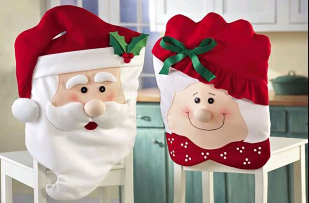 pack of 2 christmas dinner decor mr mrs santa claus christmas pack of 2 christmas dinner decor mr mrs santa claus christmas kitchen chair