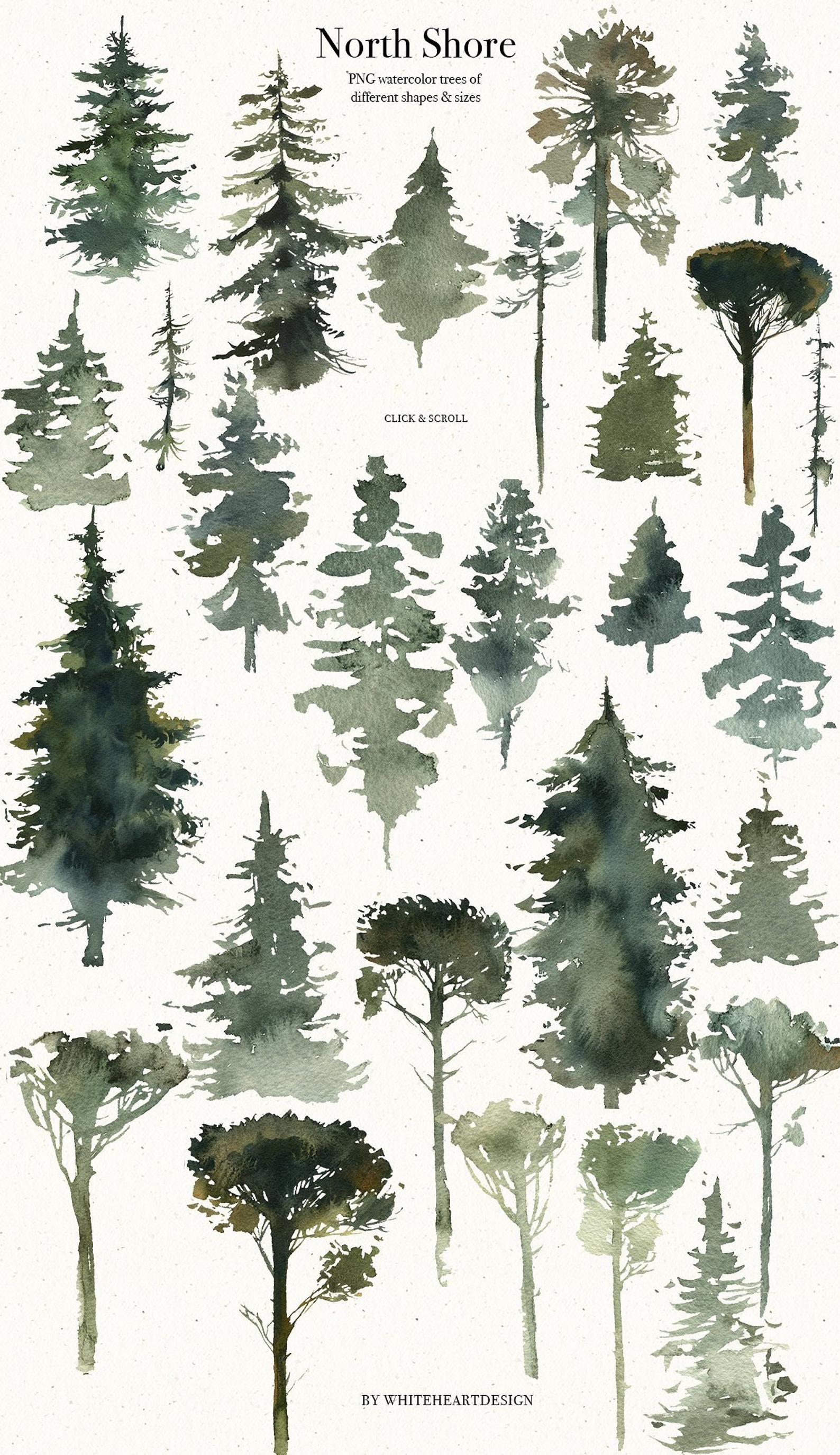 North Shore Vintage Watercolor Illustration Kit La North Shore Vintage Watercolor Illustration Kit La