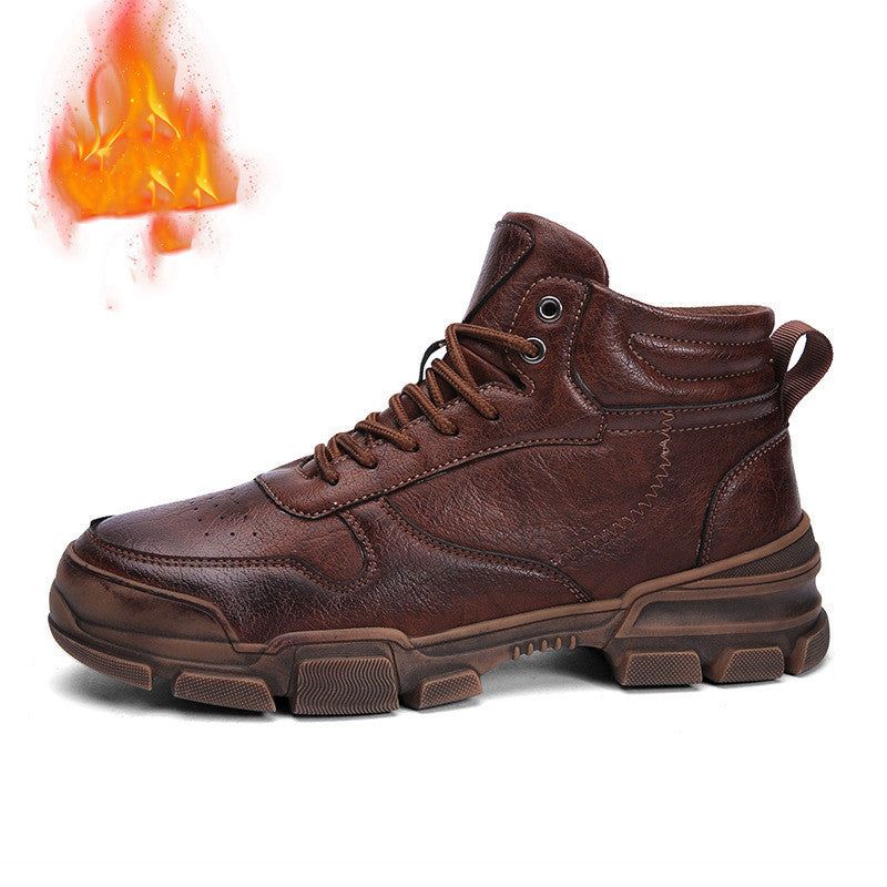 Vamp material: microfiberSole material: rubberApplicable gender: MaleProcessing method: Abrasive leatherStyle: SportsToe shape; Round headHeel height: flatHeel shape: Thick heelFashion: Fringed bootsPopular element: Car stitchesUS EUR UK AUS JPN KOR5.5 37.5 5 5 23.5 2416 38 5.5 5.5 24 2456.5 38.5 6 6 24.5 2487 39 6.5 6.5 25 2517.5 40 7 7 25.5 2548 41 7.5 7.5 26 2578.5 42 8 8 26.5 2609 43 8.5 8.5 27 2639.5 43.5 9 9 27.5 26710 44 9.5 9.5 28 27010.5 44.5 10 10 28.5 27311 45 10.5 10.5 29 27611.5 45. Brown Boots, Black Boots, Martin Boots, Fringed, Hiking Boots, Thick, Shapes, Wool, Retro