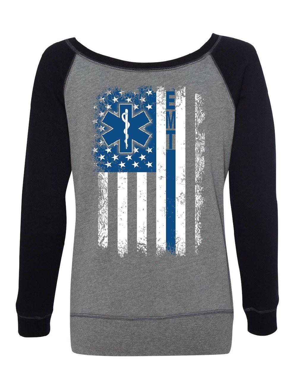 Emergency Medical Service Women/'s T-Shirt Thin Blue Line EMS EMT Medic Tee