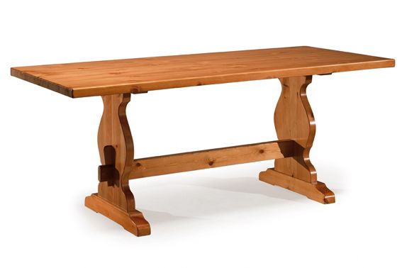Tavolo fratino in legno massello di pino di Svezia. Proposto Tavolo allungabile in legno di pino massello gambe fratino