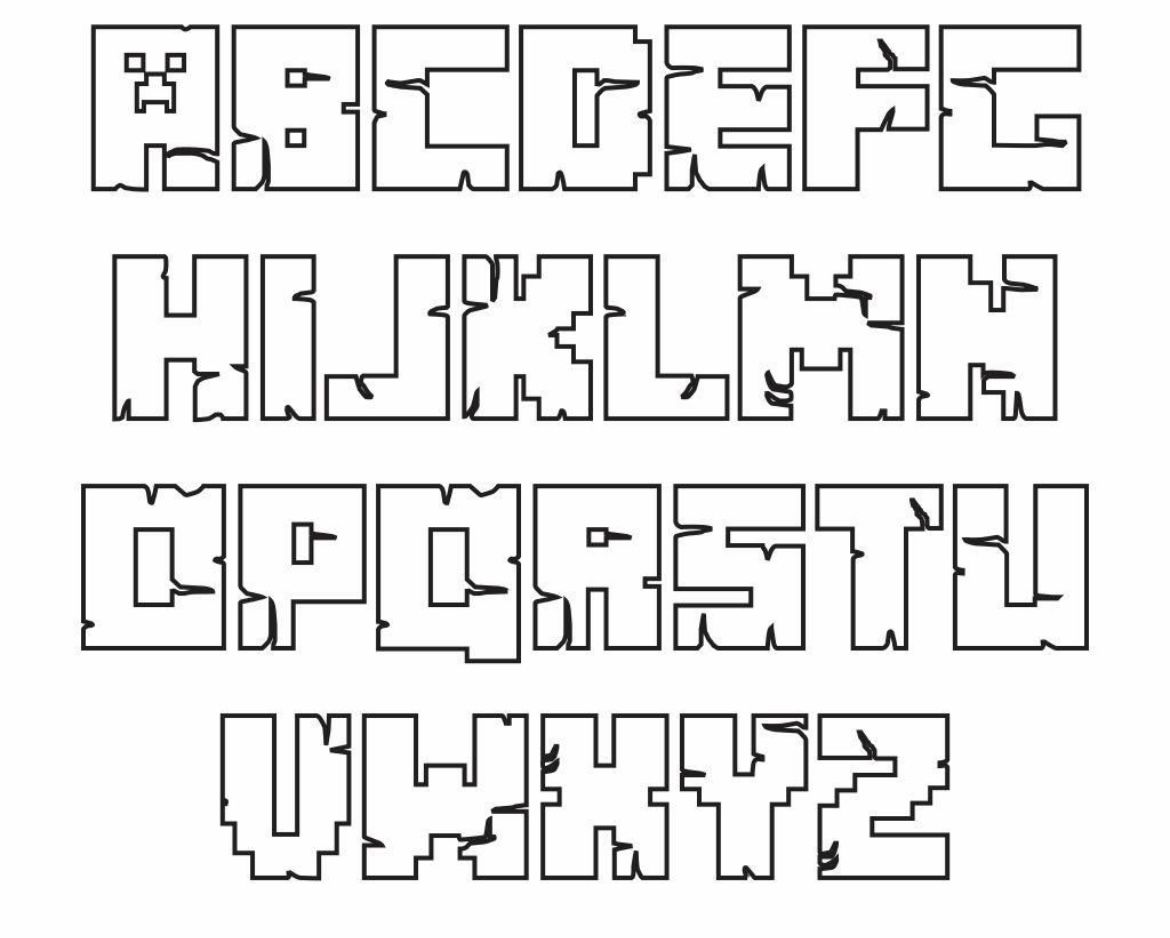 Minecraft printable letters Artofit Minecraft printable letters Artofit