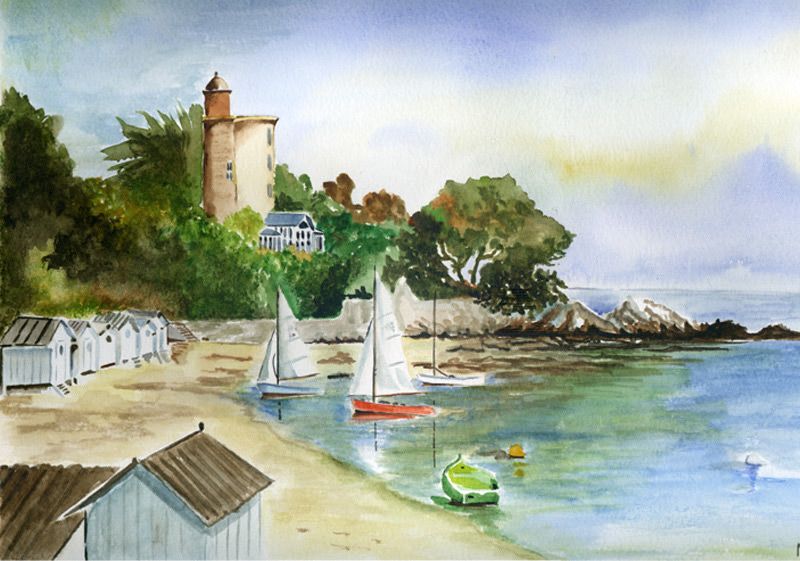 Arts.Web.Group Galerie Noirmoutier Paysage aquarelle Arts.Web.Group Galerie Noirmoutier Paysage aquarelle