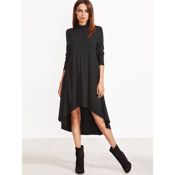 long sleeve midi swing dress