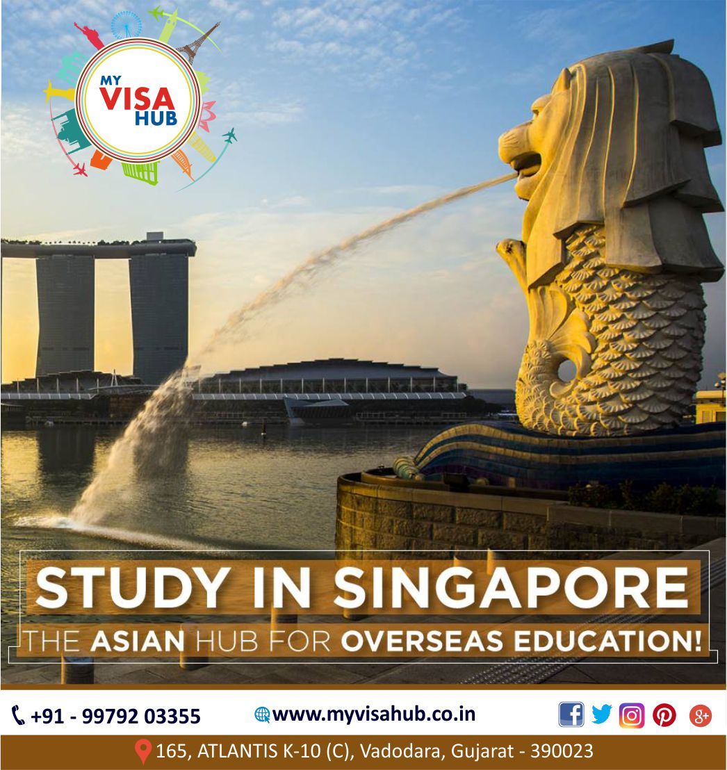Singapore – The Lion City is Inviting you with ample of Opportunities and plentiful Educational resources to study in its prestigious #universities. Make this chance as a first step to start your #StudyAbroad career. Reach us for #Admissions Intakes and Apply for #StudentVisa. More Information Visit Us at My Visa Hub 165, Atlantis K-10 Tower C, #Vadodara, Gujarat. Talk to our expert counselor now : +91- 9979203355, 9824047147 | eMail : myvisahub@gmail.com #study #work #promoteaddaindia Overseas Education, Vadodara, Counselors, Study Abroad, Atlantis, Admissions, First Step, Visa, Inviting
