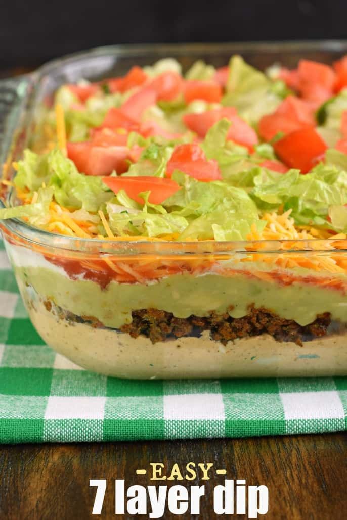The Best 7 Layer Dip Recipe {with or without meat} The Best 7 Layer Dip Recipe {with or without meat}