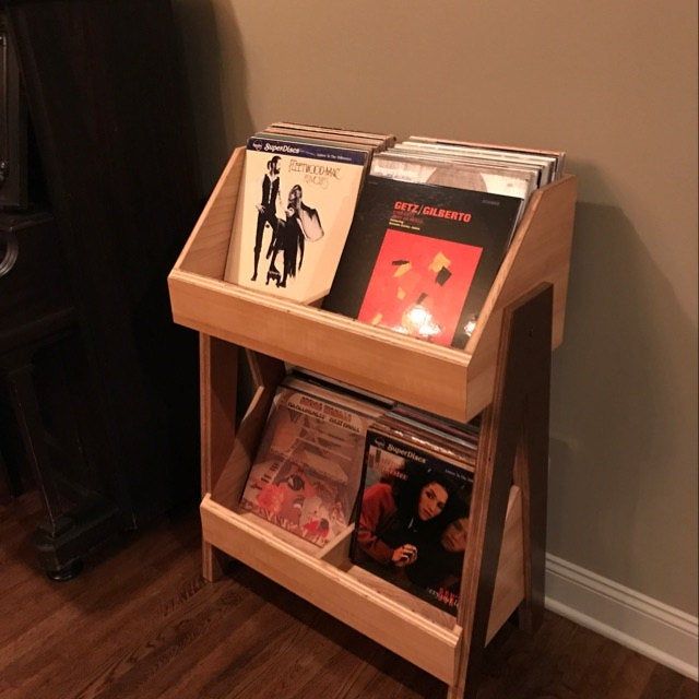 Vinyl Record Storage Stand and Display | Holds 250 LP's | Kallax Alternative | Kallax Top Addition