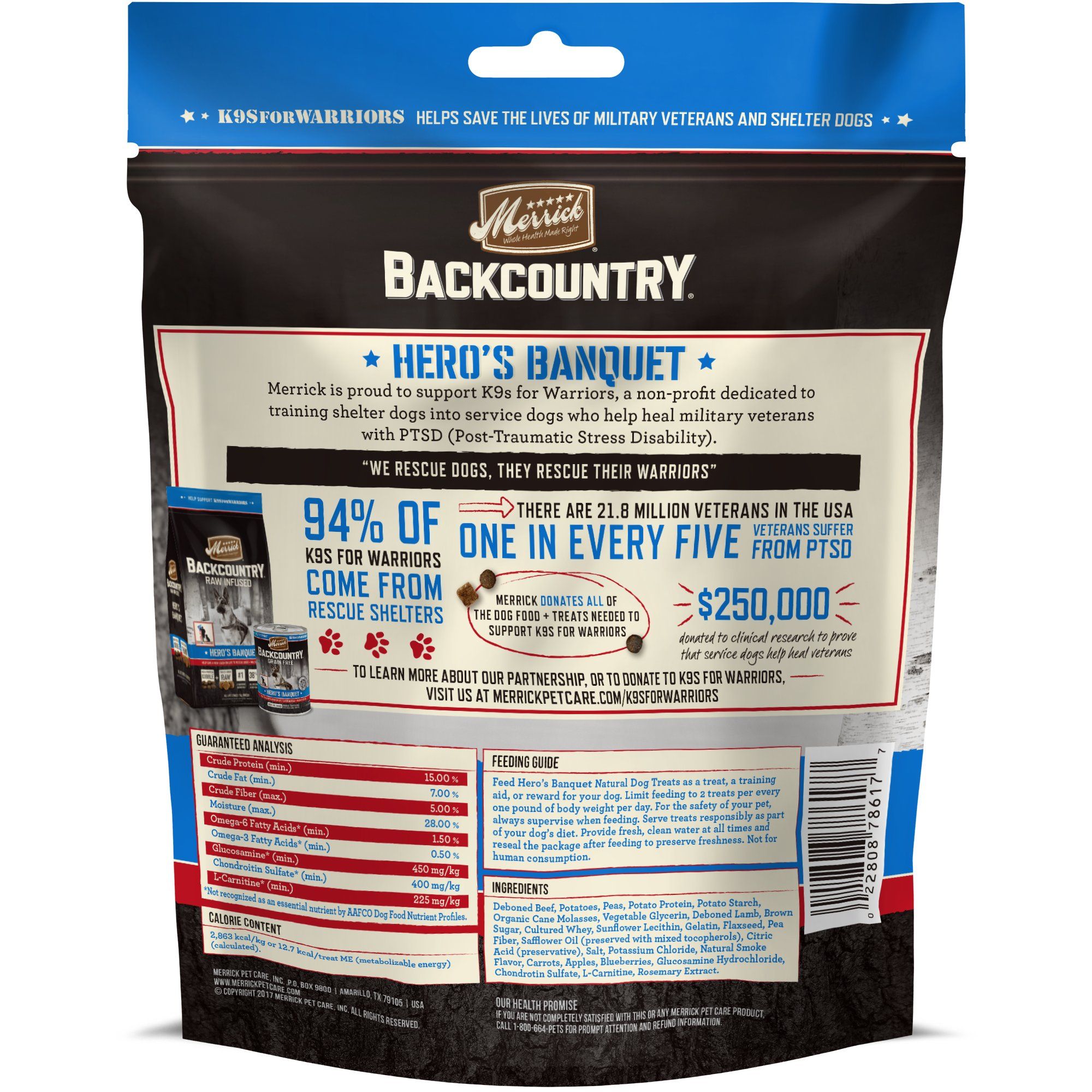 Merrick Backcountry Grain Free Hero S Banquet Dog Treats 6 Oz