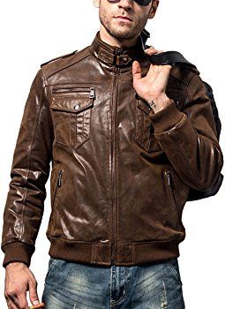 Amazon.com: FLAVOR Men Biker Retro Brown Leather Motorcycle Jacket Genuine Leather Jacket (Small(US Standard), Brown): Clothing Brown Leather Motorcycle Jacket, Men's Leather Jacket, Biker Jacket, Leather Men, Genuine Leather, Leather Jackets, Jacket Men, Jacket Style, Leather Fashion