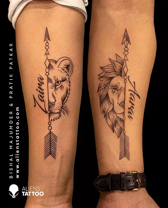Beautiful Couple Tattoos | Wedding Anniversary Tat Beautiful Couple Tattoos | Wedding Anniversary Tat