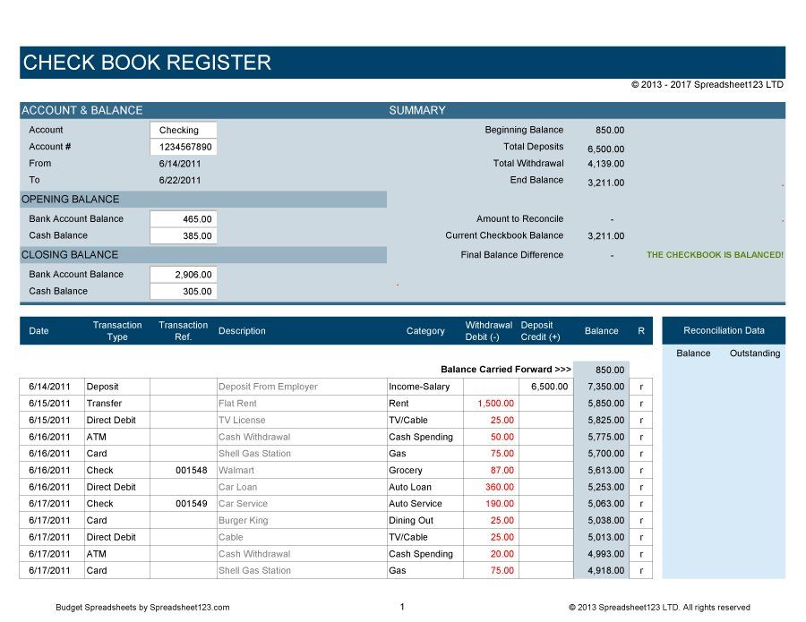 download checkbook