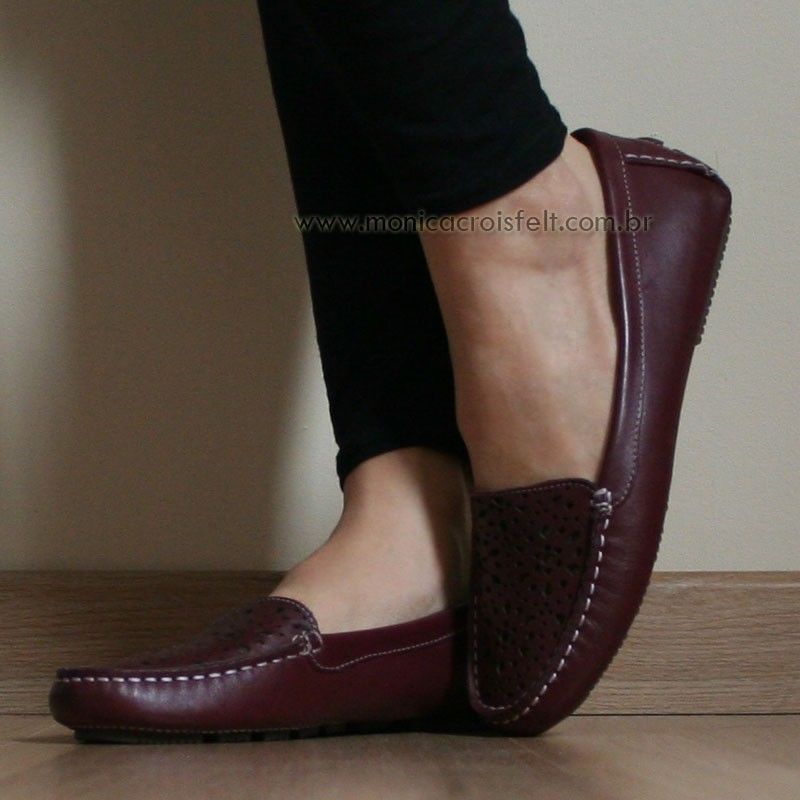Sapato Mocassim Driver Feminino Conforto Couro Legítimo Alto Luxo Vinho | Sapatos mocassim, Sapatos, Calçados femininos confortáveis