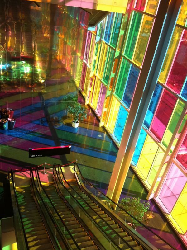 Palais Des Congres Montreal Quebec Canada Colour Architecture Glass Design Installation Art