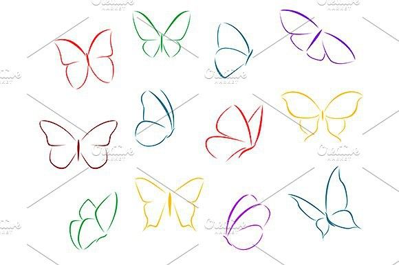 Free Free 167 Simple Butterfly Outline Svg SVG PNG EPS DXF File