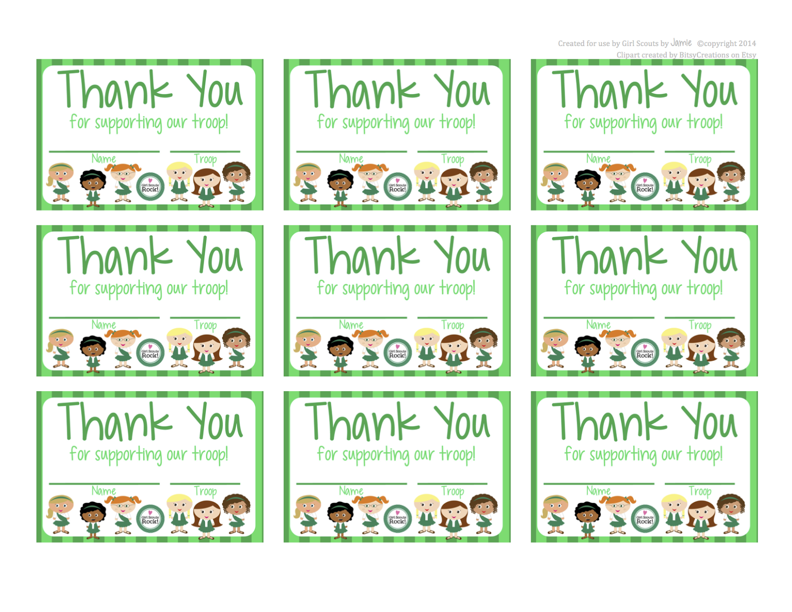 thank you card free template