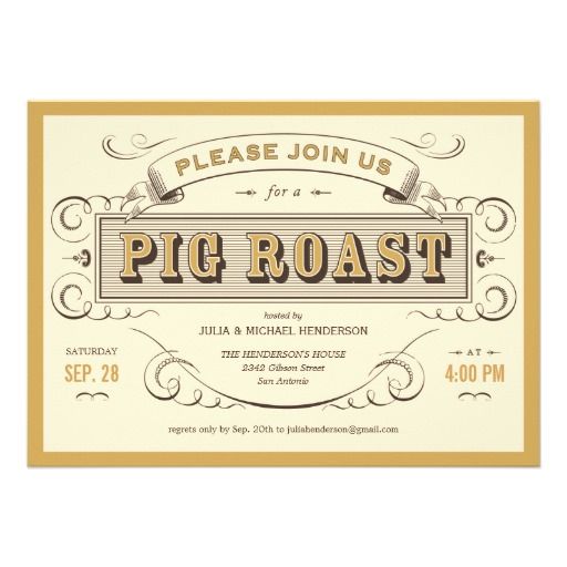 vintage pig roast invitations pinterest pig roast wedding and