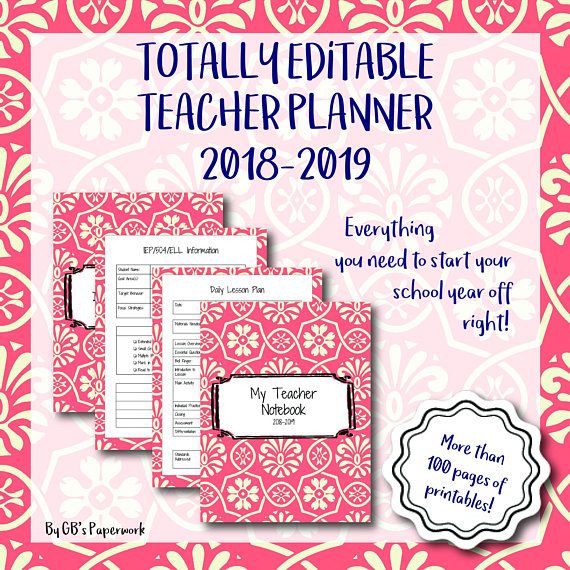 Completely Editable Printable 2018-2019 Instructor Binder (preppy image regarding Teacher Binder Printables referred to as Totally Editable Printable 2018-2019 Instructor Binder (preppy