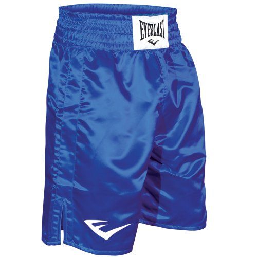 Blue//White Everlast Standard Bottom of Knee Boxing Trunks