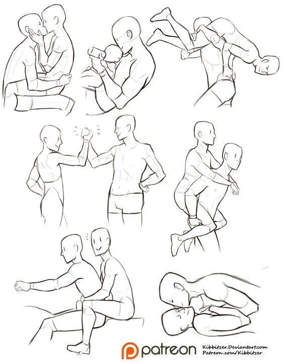 Drawing Couple Poses, Couple Poses Reference, Drawing Body Poses, Body Reference Drawing, Couple Drawings, Anime Poses Reference, Art Reference Photos, Art Drawings Sketches, Easy Drawings