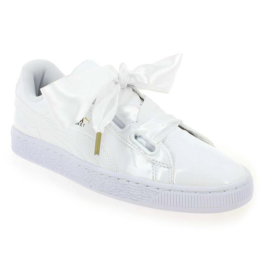 basket puma vernis blanche