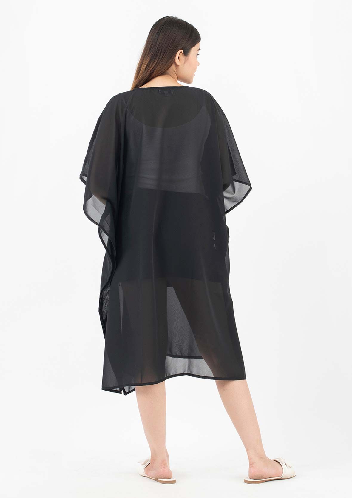 This knee-length kaftan's subtle embroidered neck and vibrant colors make it a summer season must-have. This kaftan will always be ready to go, even right out of your suitcase, thanks to our wrinkle-resistant fabric designed to look fresh and wear all day comfortably. Match it with slides for a beachside relaxing day or wedges for a lunch date. Size: One size (Fits from S-2X) Fabric: 100% Polyester Fabric Care: Machine wash Length: 42" Pattern: Embroidered Design Details: Round neck, elbow-lengt Elbow Length Sleeve, Knee Length, Relaxing Day, Beachside, Embroidered Design, Summer Season, Wrinkle Resistant, Kaftan, Design Details