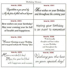 birthday card words