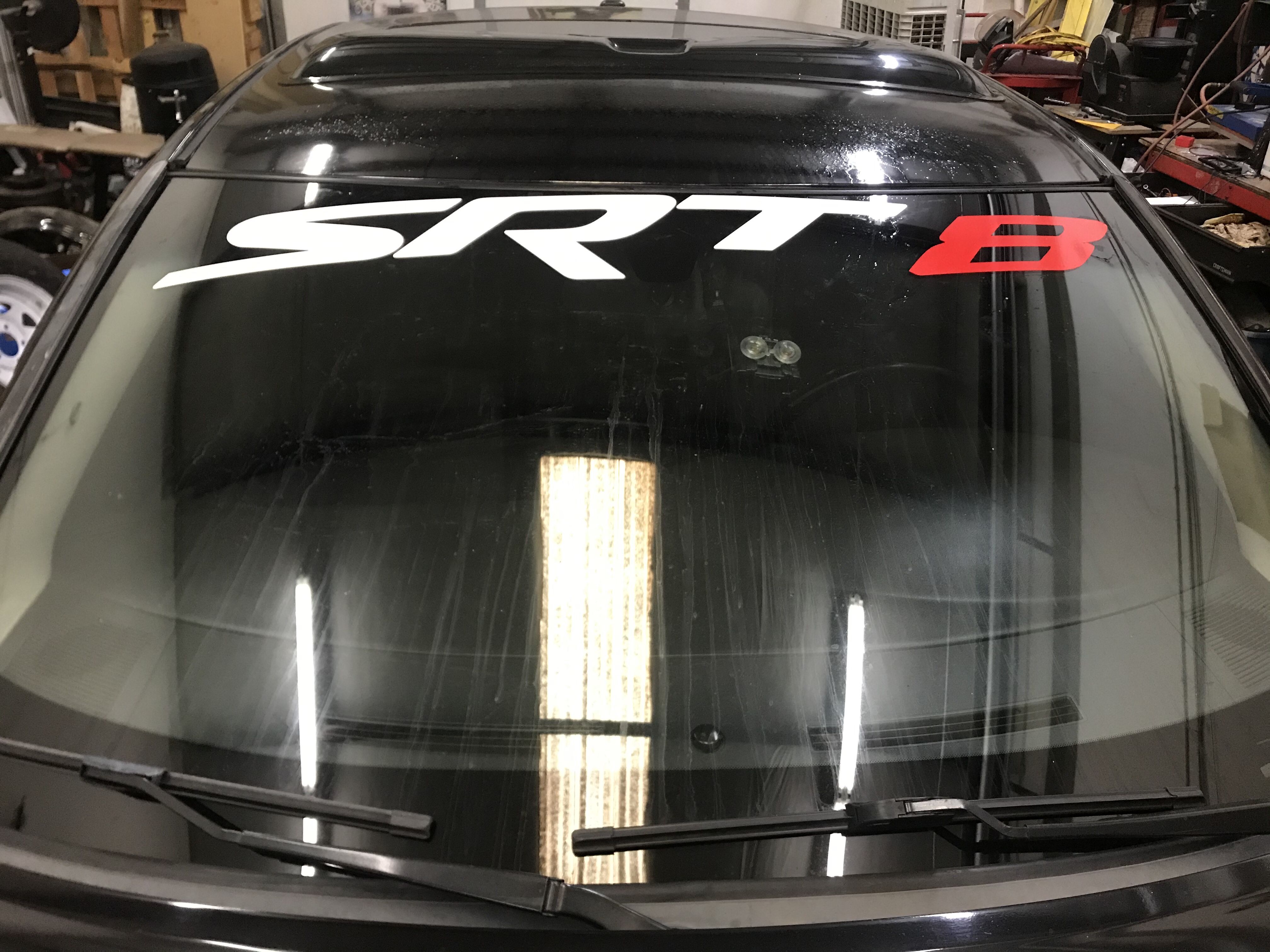 SRT 8 WINDSHIELD DECAL STYLE T-SHIRT SRT 8 WINDSHIELD DECAL STYLE T-SHIRT