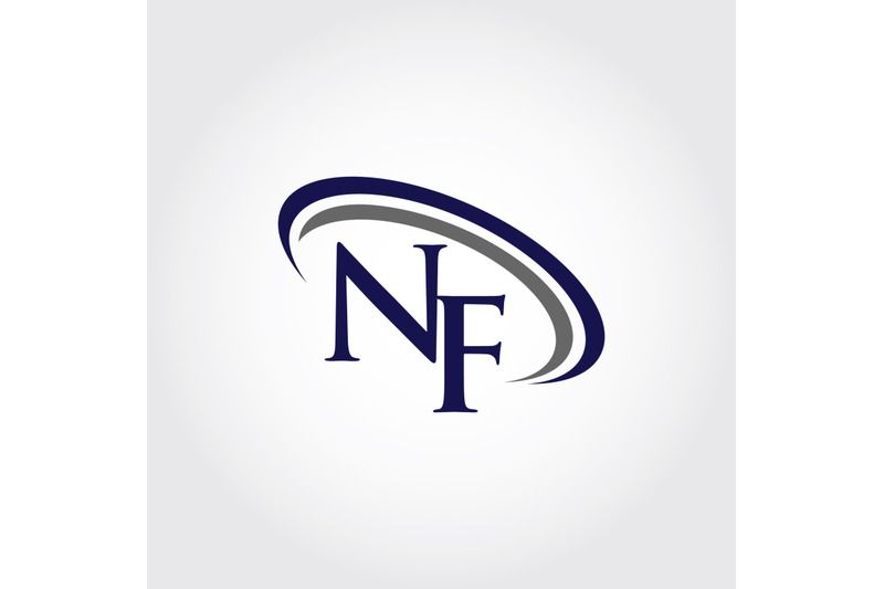 Monogram Nf Logo Design By Vectorseller Thehungryjpeg Com