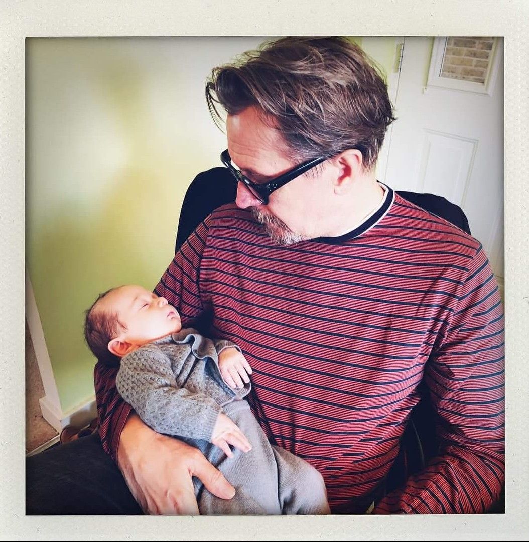 Proud Grandpa Gary, with Alfie's newborn son..Ozzy Winston Oldman