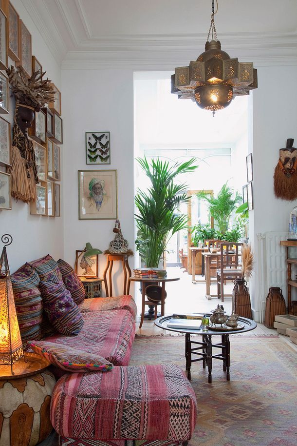 salones bohemios IX - Bohemian Living Rooms, Living Decor, Boho Bedroom, Bedroom Ideas, Boho Livingroom, Moroccan Inspired Living Room, Morrocan Living Room, Design Bedroom, Moroccan Decor