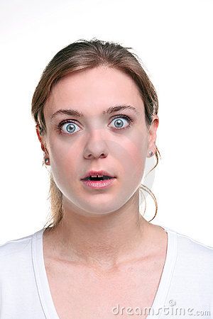 Woman With Shocked Expression On Her Face Royalty Free Stock