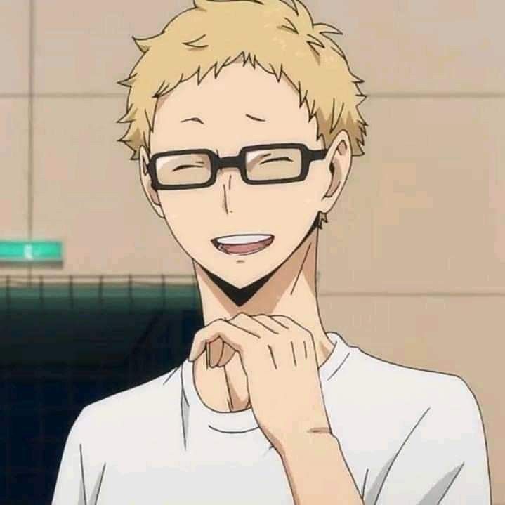 haikyuu | tsukishima | Gambar profil kartun, Gambar anime, Gambar profil