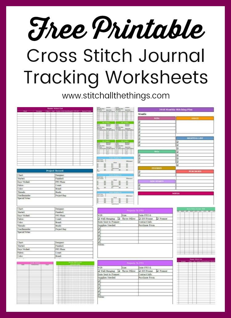Stitch ALL The Things | Free Cross Stitch Tracking Worksheets Counted Cross Stitch Patterns Free, Cross Stitch Pattern Maker, Cross Stitch Tutorial, Cross Stitch Freebies, Cross Stitch Bookmarks, Cross Stitch Borders, Cross Stitch Alphabet, Cross Stitch Kits, Cross Stitch Designs