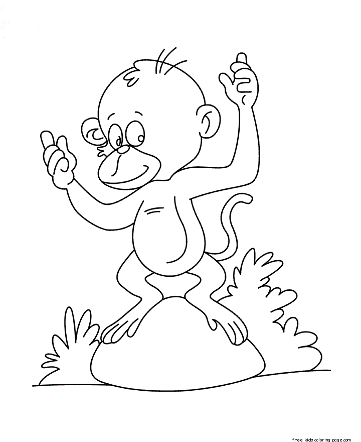 monkey coloring pages baby monkey coloring pages rajzok