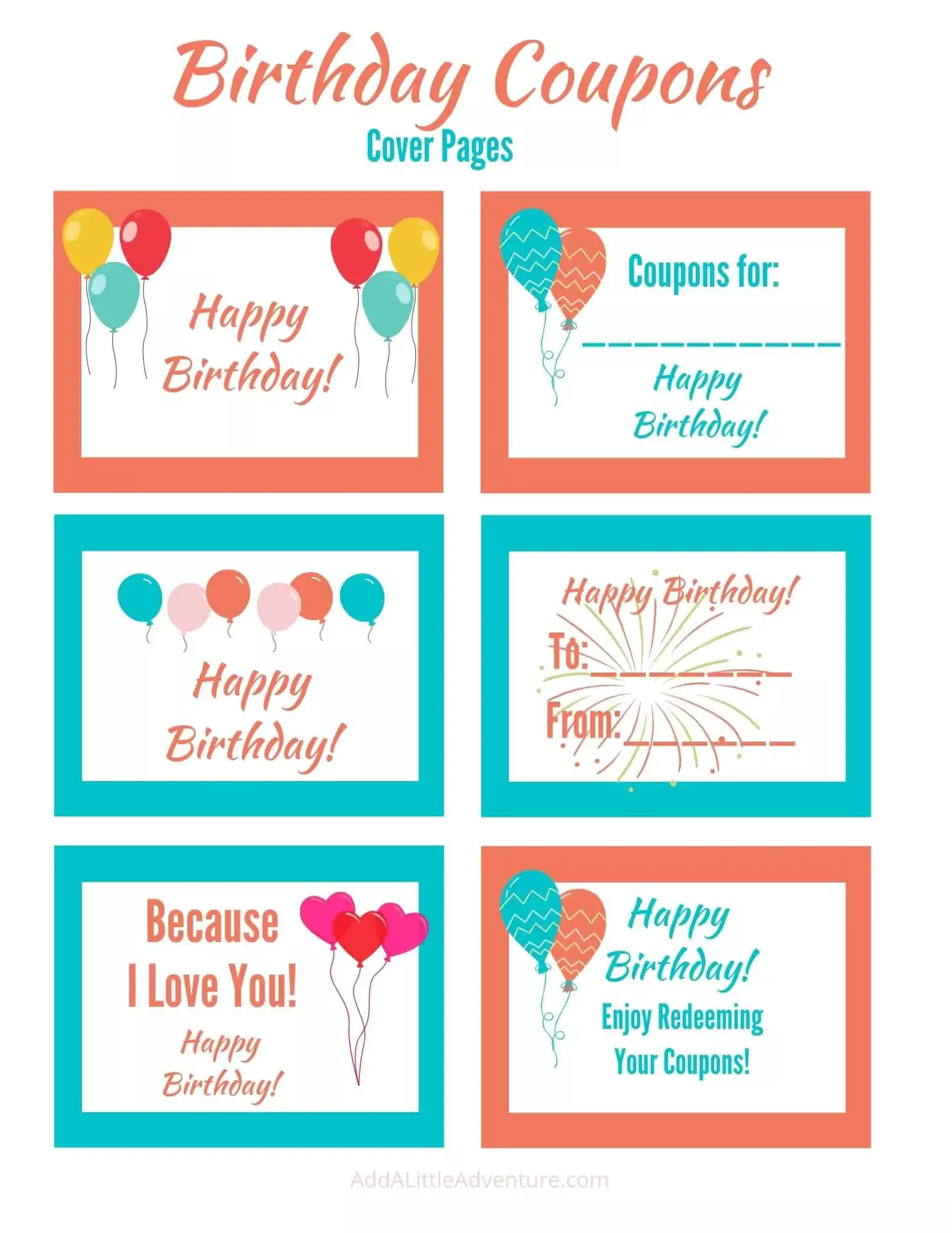 Printable Birthday Coupons a DIY Birthday Gift Idea Birthday Printable Birthday Coupons a DIY Birthday Gift Idea Birthday
