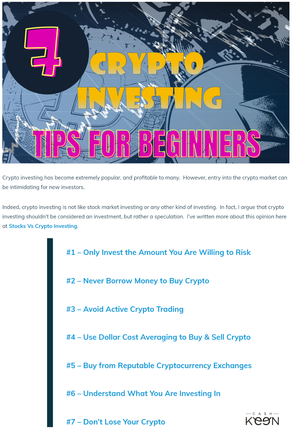 List of 7 essential crypto investing tips for beginners Stock Market Investing, Investing In Stocks, Investing Money, Investing In Cryptocurrency, Cryptocurrency Trading, Money Strategy, Crypto Bitcoin, Crypto Mining, Borrow Money
