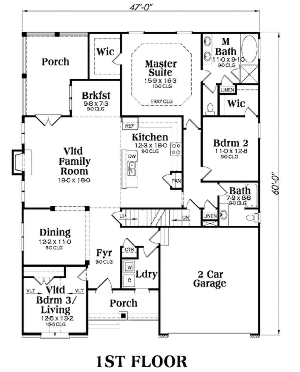 Craftsman Style House Plan - 3 Beds 2 Baths 2084 Sq/Ft Plan #419-213 ... Craftsman Style House Plan - 3 Beds 2 Baths 2084 Sq/Ft Plan #419-213 ...