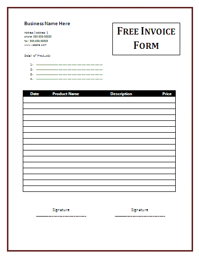 free invoice form printableform printable invoice invoice form online
