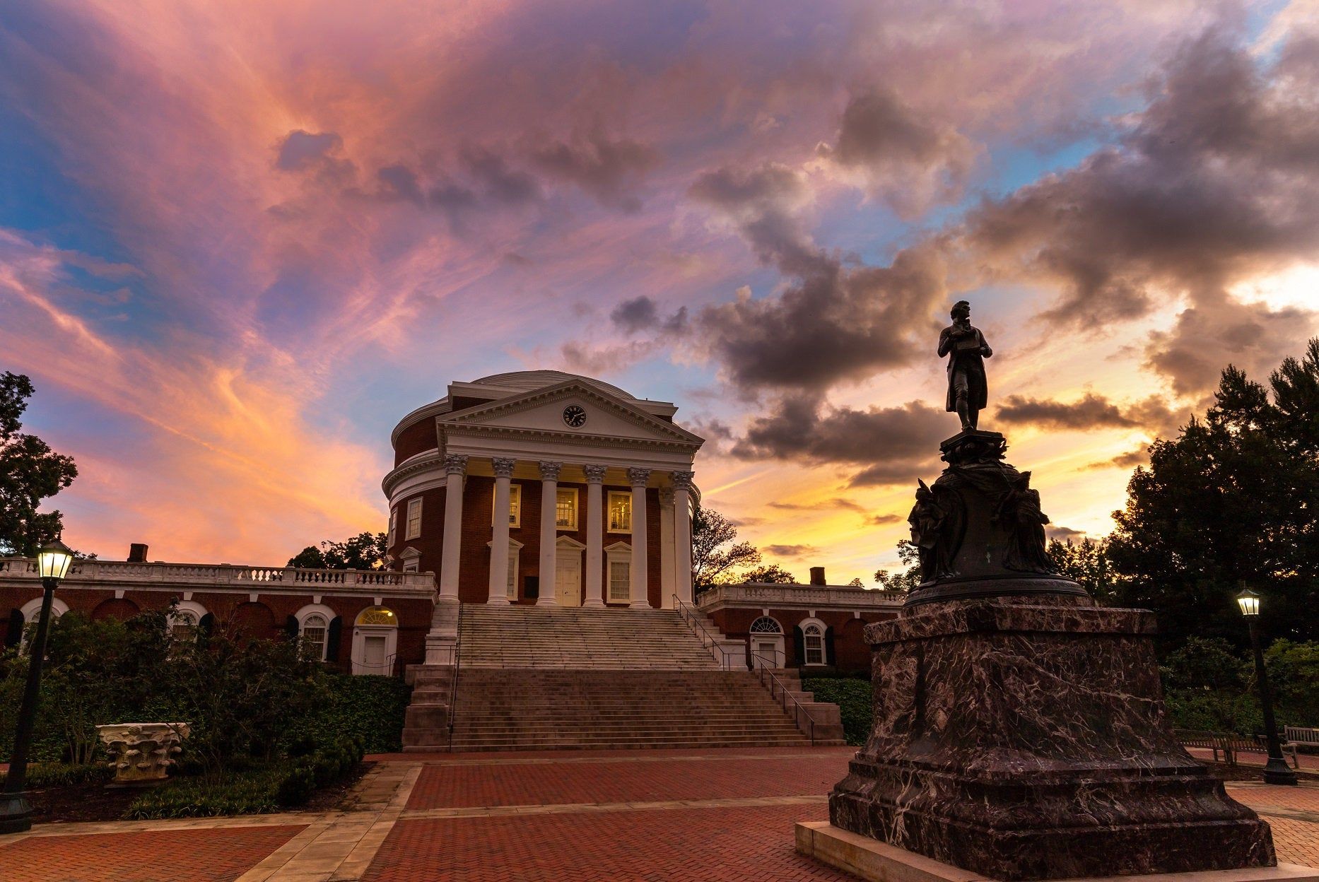 Darden Grad Gift 5x7 Matted Photo UVA Christmas Gift UVA Darden School of Business Sunset Picture University of Virginia Print