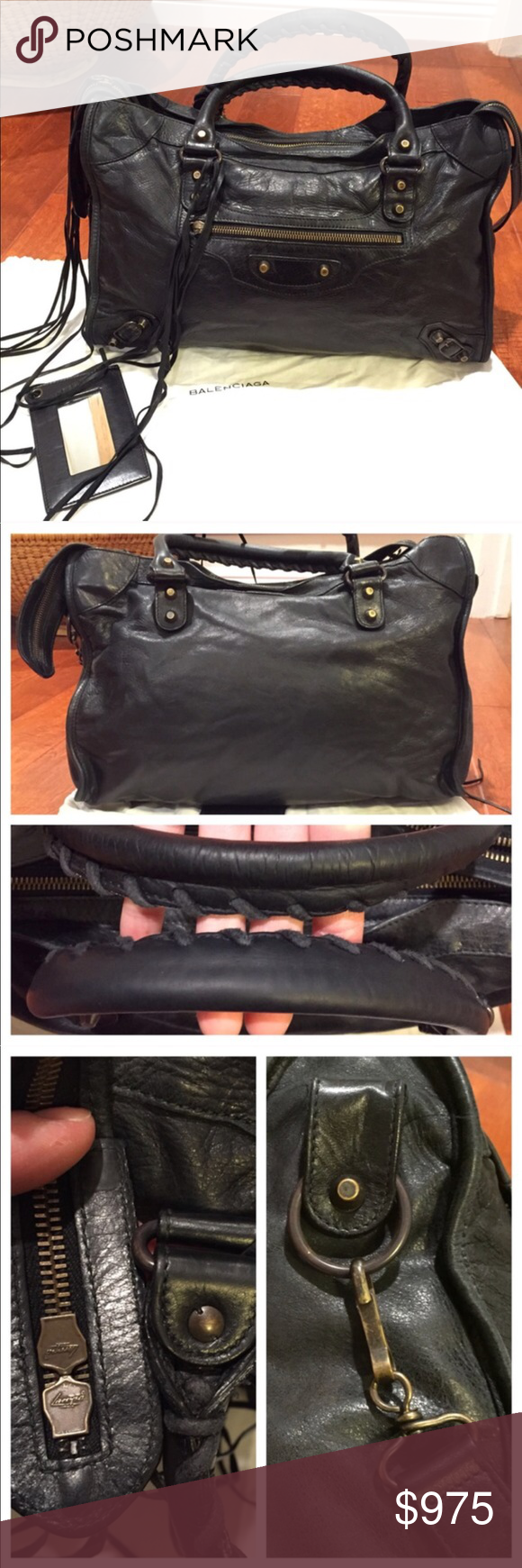 💯 Authentic Balenciaga City Black satchel | Black satchel, Balenciaga ...