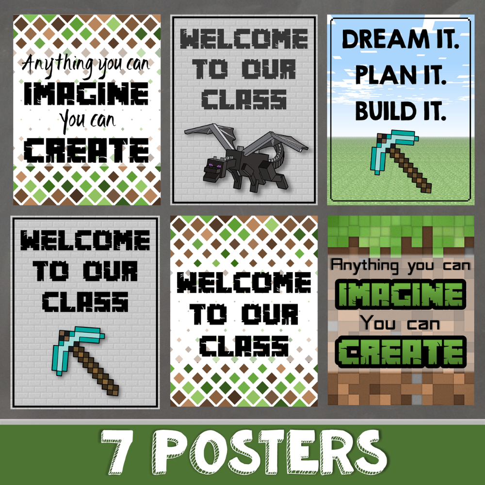 Minecraft Door Display Bulletin Board