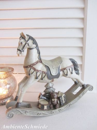 Chic Antique Schaukelperd Christbaumschmuck Weihnachten Shabby Chic Nostalgie
