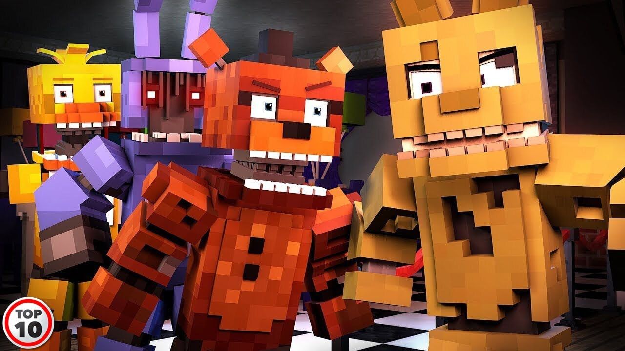 Top 12 Scary FNAF Crossovers in 12 Animated music videos, Fnaf Top 12 Scary FNAF Crossovers in 12 Animated music videos, Fnaf